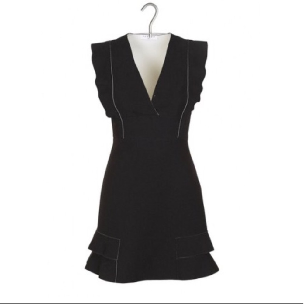 Sandro Ruffle Flounce Dress - Picture 4 of 8
